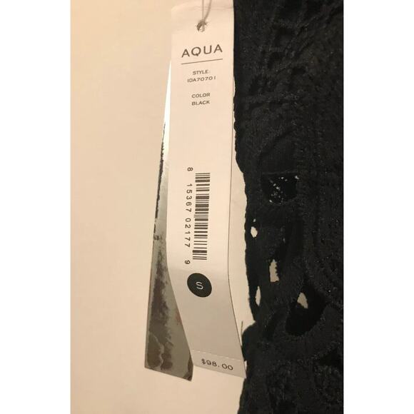 Small Aqua Crochet Lined Spaghetti Strap Dress Back Zipper NWT - Picture 12 of 12